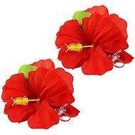 Rappa Hair Clip Hawaii Red 2 pcs - Costume Accessory