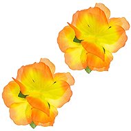 Godan Hawaiian orange hair clip 2 pcs - Costume Accessory