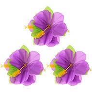 Godan Hair Clip Hawaiian Purple 3 pcs - Costume Accessory