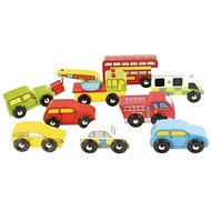 Bigjigs Rail wooden car set - Slot Car Track Accessory