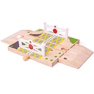Bigjigs Rail wooden railway crossing with gates - Slot Car Track Accessory