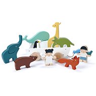 Tender Leaf Wooden pull boat with animals The Friend Ship - Game Set