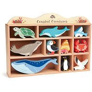 Tender Leaf Set of wooden coastal animals Coastal Creatures - Balance Game