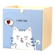 Dream Creations Látkový box na hračky kočka šedý 33 × 33 × 33 cm - Úložný box