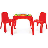 Pilsan Plastic table + two chairs red - Children's Furniture