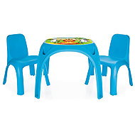 Pilsan Plastic table + two chairs blue - Children's Furniture
