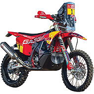 Bburago Red Bull KTM Rally GasGas RX450F 1:18 Daka - Metal Model