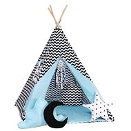 Set Teepee Tent Zig Zag Black Standard - Tent for Children
