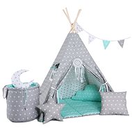 Set teepee tent mint Luxury - Tent for Children