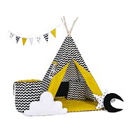 Set teepee tent zig zag yellow Luxury - Tent for Children