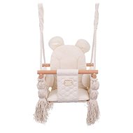 Velvet Baby Swing with back - beige - Swing