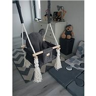 Velvet Baby Swing with back - dark gray - Swing
