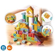 Dorjee Wooden cubes coloured 84 pcs - Wooden Blocks