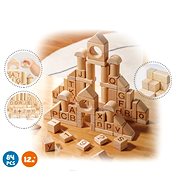 Dorjee Wooden blocks natural 84 pcs - Wooden Blocks