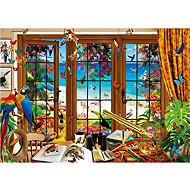 EDUCA Puzzle Birdwatcher's Window 1500 pieces - Jigsaw Puzzle