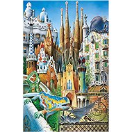 EDUCA Miniature puzzle Gaudí, collage 1000 pieces - Jigsaw Puzzle