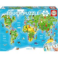 Educa World Map with Girls 150 pieces - Jigsaw Puzzle