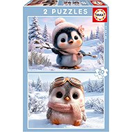 Educa Adorable Penguins 2 × 20 pieces - Jigsaw Puzzle