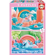 EDUCA Puzzle Magic Unicorns 2 × 48 pieces - Jigsaw Puzzle