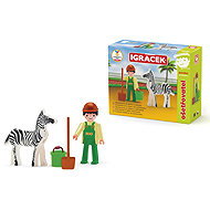 Efko Igráček Zookeeper Figure with Zebra and Accessories - Figure
