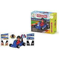 Efko Igráček Racing Driver Figurine with Blue Go-kart - Figure