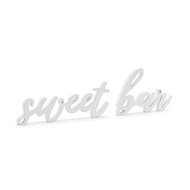 Wooden sign - sweet bar - white - 37 × 10 cm - Party Accessories