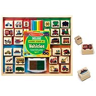 Melissa & Doug Dřevěná razítka DELUXE Dopravní prostředky - Children’s Stamps