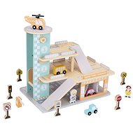 EliNeli Wooden garage for cars with car wash - Toy Garage