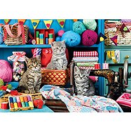 Eurographics Connecting Pieces: cat knitting 48 pieces - Jigsaw Puzzle