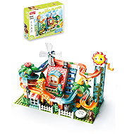 Feelo Marble Run Construction Set with Electric Drive, 255 Pieces - Ball Track