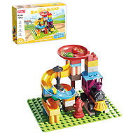 Feelo Train Marble Run Construction Set, 76 Pieces - Ball Track