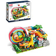 Feelo Electric-Powered Marble Run Construction Kit, 142 Pieces - Ball Track