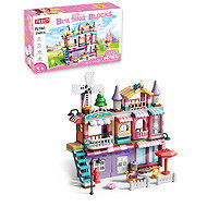 Feelo House with Terrace Construction Set, 216 Pieces - Building Set