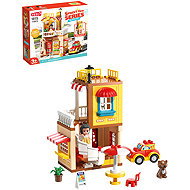 Feelo Restaurant with Car Construction Set, 115 Pieces - Building Set
