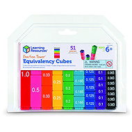 Learning Resources Fraction Tower Equivalency Cubes - Kids’ Building Blocks