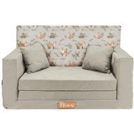 Flumi Children's sofa bed light grey in fox colour - Children's sofa
