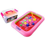 PlaySand Magic liquid sand 1000 g + molds + sandbox - Kinetic Sand