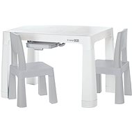 FreeOn Plastic table with chairs Neo, white/grey - Children's Furniture