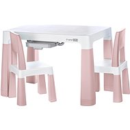 FreeOn Plastic table with chairs Neo, white/pink - Children's Furniture