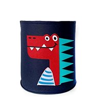 eCa Filcový koš na hračky dinosaurus modrý - Úložný box