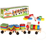 KIK KX7459 Wooden train with shapes for children - Train
