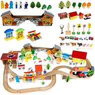 ISO 11222 Wooden train track 89 pieces, 330 cm - Train Set