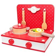 Classic World Wooden kitchen table red - Toy Appliance