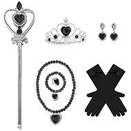 FunCo Wednesday large accessory set with gloves and jewellery 9in1 - Costume Accessory
