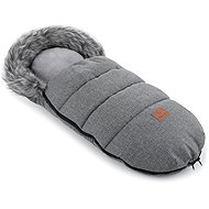 HappyBee Trinity Leny winter sling with fur graphite - Stroller Footmuff