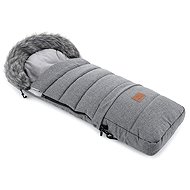 HappyBee Combi winter sling Leny with fur graphite - Stroller Footmuff