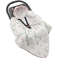 ECO bag Velvet Bunny pink - Car Seat Footmuff