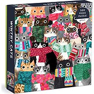 GALISON Square puzzle Winter Cats 500 pieces - Jigsaw Puzzle