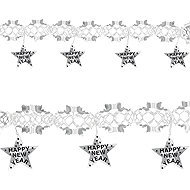 Widmann Garland Happy HAPPY NEW YEAR silver - Garland