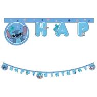 SMART BALLOONS Stitch a Angel, Happy birthday, 200 cm - Garland